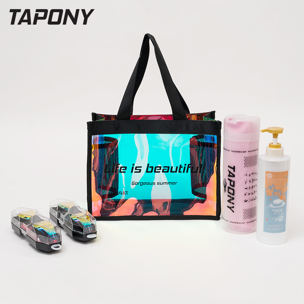 TAPONY 홀로그램 숄더백 비치백 수영장가방